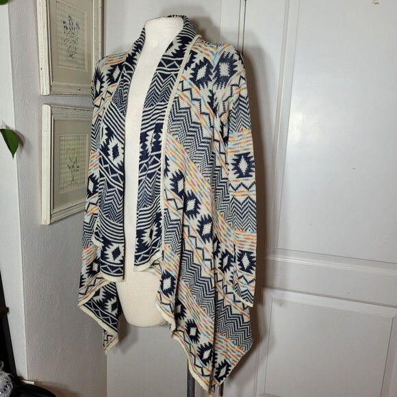Red Camel Open Knit Cardigan Tribal Aztec colorful Small - Picture 2 of 8